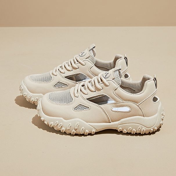 Dad Shoes Female Student Sports And Leisure Street Shoes Mesh Breathable Heightening Shoes_vogvips.com