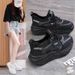 Daddy Shoes Women's Shoes Thick-soled Breathable Single Mesh Casual Sports White Shoes_vogvips.com