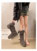 The Tall Tube Can Be Folded Over For Two, And The Thickened Thermal Cotton Shoes Are Medium And Long Boots For Women's Fur And Integrated Snow Boots._vogvips.com