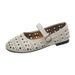 Summer 2025 New Niche Soft Ballet Hollow Breathable Small Leather Shoes For Women, Shallow Mouth Flat Bottom Comfortable_vogvips.com