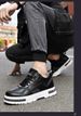 Round Head Men's Height-increasing Lace-up Board Shoes Breathable Youth Sports Leisure Reflective Little White Men's Shoes_vogvips.com