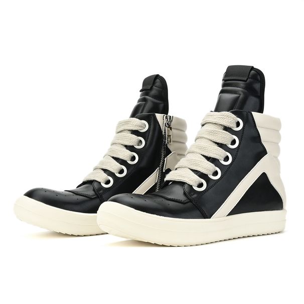 Men's Casual Athletic Shoes, Thick Soled, High Top, Chunky Laces, Sneakers_vogvips.com