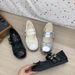 silver Retro French Round Toe Shallow Mouth Flat For Women 2024 New Summer Soft Sole Ballet Style Mary Jane Shoes_vogvips.com