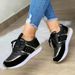 Large-size thick bottom color matching casual low-top sneakers_vogvips.com
