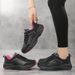 Autumn New Leather Thick Soled Sports Round Toe Fashionable Casual Women's Shoes, Running Shoes 070_vogvips.com