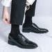 Men's Size 46 New Fashionable Men's Business Dress Korean Version Trendy Carved Leather Shoes_vogvips.com