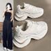 Mesh Dad 2024 New Thick Soled Height Enhancing Summer Breathable For Women Versatile Casual Lightweight Sports Shoes_vogvips.com