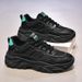 Summer New Breathable Mesh White Men's Versatile Thick Soled Sports Casual Dad Trendy Shoes_vogvips.com