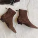 Flats Ankle Suede Warm Women Shoes Winter Square Toe Casual 2025 Trend Low Heels Snow Boots Mujer Zapatos 241227_vogvips.com