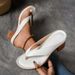 New Oversized Clip On High-heeled Fashionable Sandals With Thick Heels For Women_vogvips.com