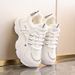 Mesh Breathable Inner Height Increasing Thick Women's Sports Soft Soled Non Slip Dad Shoes_vogvips.com
