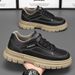Spring Men's Shoes Breathable Work Shoes For Men, Trendy Versatile Thick-Soled Sports Casual Sneakers, Leather Shoes, Ma_vogvips.com