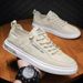 Summer Slim Men's New Breathable Little White Canvas One Step Board Sports, Leisure, Work Trendy Shoes_vogvips.com