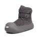 Buffny Unisex Winter Snow Boots With Thick Fur Lining, Non-Slip Rubber Sole & Platform Design For Couples (Khaki/Grey)_vogvips.com