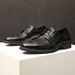 Euro Step Men's Business Formal Brogue British Style Leather Height Increasing Wedding Groom Shoes Breathable Non-Slip_vogvips.com