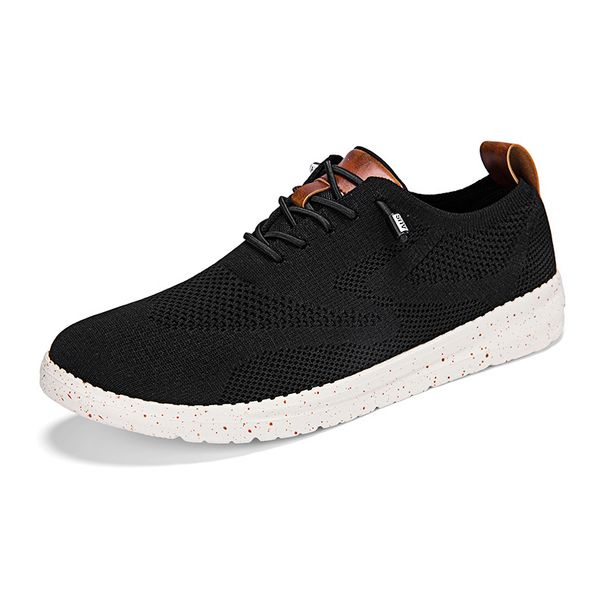 's New Cross-border Lightweight Lace-up Casual For Men, Breathable Fly-knit Loafers, Large Size Mesh Men's Shoes_vogvips.com