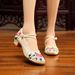 Women’s Shoes Summer New Embroidered Cloth Shoes Ethnic Style Cowhide Soles Heightened Square Dance Spring And Autumn Women's Single Shoes_vogvips.com