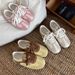 Silver Retro Ballet Style Flat Shoes For Women Spring All Match Lightweight Sports Soft Bottom Shoes_vogvips.com