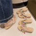 New Women's Beach Summer Fashion Outdoor Thick Sole Wedge Flip-Flops High Heel Beach Slippers_vogvips.com