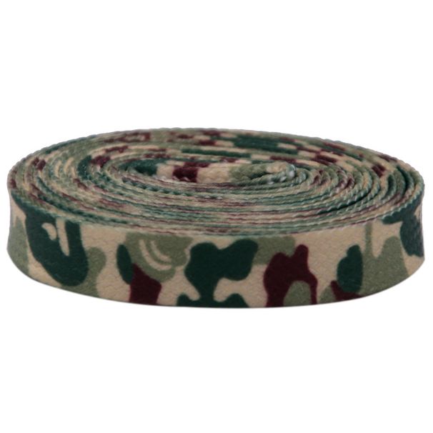 Double Polyester Color Camouflage 8mm Flat Shoelaces Personalized Fashion Wear Shoelaces_vogvips.com