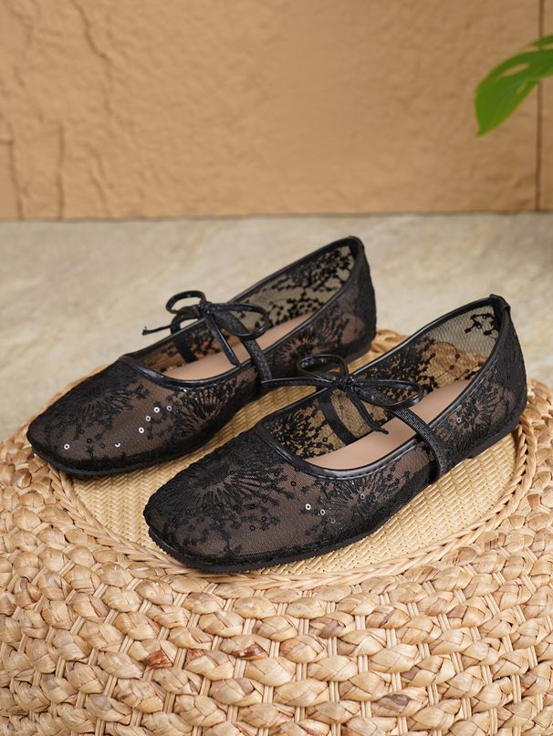 Flat-bottomed Fairy Single Shoes Female Shoes Summer Breathable Ballet Shoes_vogvips.com
