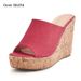 Women's Platform Peep-Toe Sandals - Wide Width Comfortable Casual Slides For Women_vogvips.com