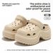 Women's Clog 2026 New Summer Fashion Outdoor Non-Slip Height-Increasing Casual Thick-Soled Closed-Toe Sandals_vogvips.com