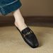 Genuine Leather Open-Toe Mule Sandals With 3cm Block Heel - Comfortable & Stylish Slip-On Shoes For Women_vogvips.com