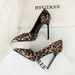 Women's Shoes Exquisitely Sexy Leopard Print High Heels For Women, Versatile Stilettos With Open Sides And Metal Pointed Toe, Elegant Single Shoes_vogvips.com