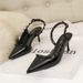 Women's Simple Fashion Sexy Nightclub Stiletto High Heel Shallow Mouth Pointed Rivet Hollow Women's Sandals_vogvips.com
