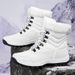 2024 Cross Border New Winter Plush Thickened Large Outdoor Wear Resistant Mountaineering Shoes Snow Boots Women's High Top Cotton Shoes_vogvips.com