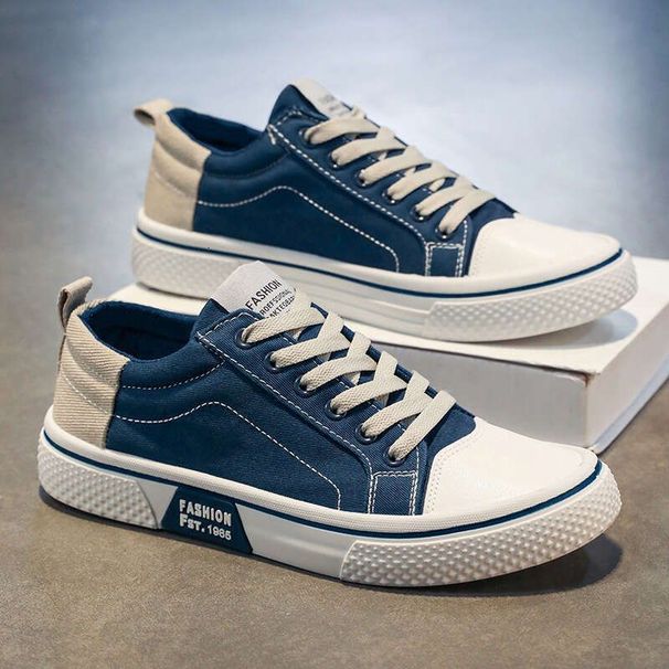 Spring New Breathable Versatile Canvas Men's Soft Sole Casual Korean Style Sports Trendy Fashion Skate Shoes_vogvips.com