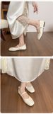 Retro French Single Shoes Women's Flat Ballet Shoes Light Mouth Soft Sole Evening Mary Jane Shoes_vogvips.com
