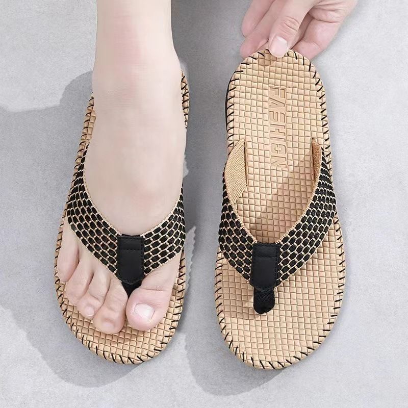 Men's Summer Flip Flops Non-Slip Trendy Beach Shoes Casual Outdoor Wear Stylish Sandals Cross Border_vogvips.com