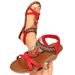 Summer New Arrival: Elastic Heel Strap Bohemian Wedge Sandals_vogvips.com