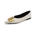 2026 Spring New Style Thin Heel Pointed Toe High Heels With BB Letter Buckle, Black Patent Leather Versatile Shallow-Cut_vogvips.com