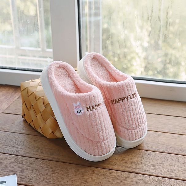 In Stock Cotton Slippers For Women, Indoor Warm Home Shoes For Autumn And Winter, Couples Slippers For Men, Winter Home Shoes_vogvips.com