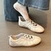 Ballet-style Women's Flat Versatile, 2026 Spring New Model, Round Toe, Lace-up, Retro Fashion Casual, Forrest Gump_vogvips.com