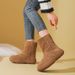 New thick wool thickened fashion warm cylinder trend thick sole increase cotton shoes_vogvips.com