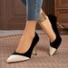cross-border Foreign Trade Wholesale Of New Suede High-heeled For Women, Stiletto Pointed Toe Shallow Single_vogvips.com