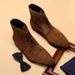 European Warm Series Martin High-top Shoes Cow Suede Leather Pointed Toe Men's Boots Workwear Knight Style Warm Non-slip_vogvips.com