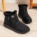 Womens snow lightweight zipper shoes plush warm medium high plus size Botas unprinted womens boots 241024_vogvips.com