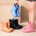 One-piece Women's Fashionable Japanese-style Waterproof Mid-calf Wear-resistant Rain Boots For Adults, Stylish Student_vogvips.com
