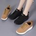 Women's Thick-Soled Casual Sneakers 2025 Spring And Autumn New Korean Style Low-Top Dad Round-Toe Lace-Up Running Shoes_vogvips.com