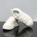 Men's Casual Sneakers Spring Autumn Stylish Versatile Thick Soled Heel Increasing Shell Toe White Sports Shoes_vogvips.com