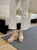 Women’s Shoes Summer New Square Head Open Toe Braided Rope Thick Bottom Wedge Heel Sandals Women's Outdoor High Heel Sandals_vogvips.com