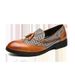 Euro Step Summer New Brogue Men's With Tassels, Breathable British Korean Style, Carved Casual Pointed Leather For Men,_vogvips.com