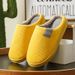 Autumn Winter Cotton Women Couples Home Indoor Outdoor Maternity Warm Non-Slip Silent Plush Slippers For Men_vogvips.com