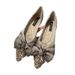 2025 Korean Version Gentle Fairy Butterfly Bow Water Diamond Single Shoe Pointed Shallow Mouth, One Foot Stepping Gold_vogvips.com