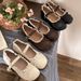 Round Toe Retro Bow Flat Leather For Women 2025 New Spring And Autumn French Style Soft Sole Mary Jane Shoes To Match_vogvips.com